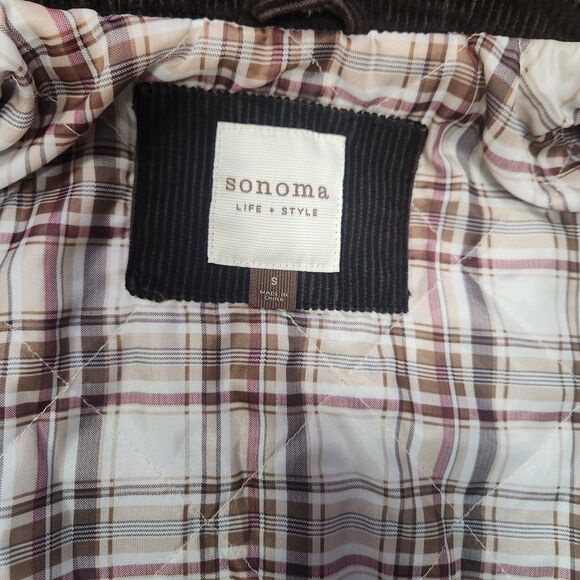 Sonoma Life+Style Corduroy Blazer Jacket Womens Size S Dark Brown Cotton Pockets - Picture 13 of 14